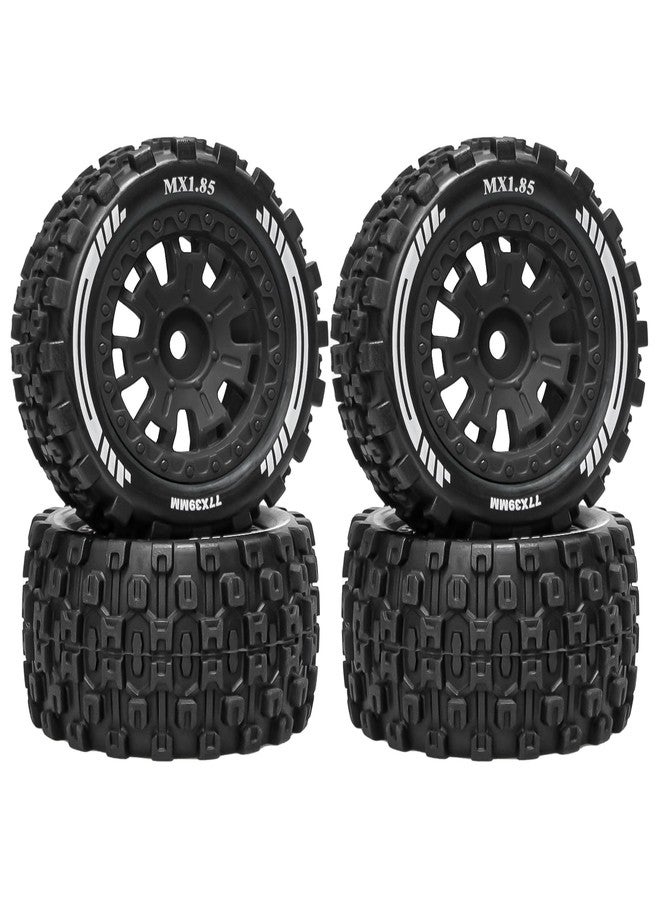 LRFHL RC Tires and Wheels Pre-glued Compatible with Arrma Typhon Grom Granite 1/18 1/14 RC Car Tires Wheels Upgrade (4PCS) - Image 1